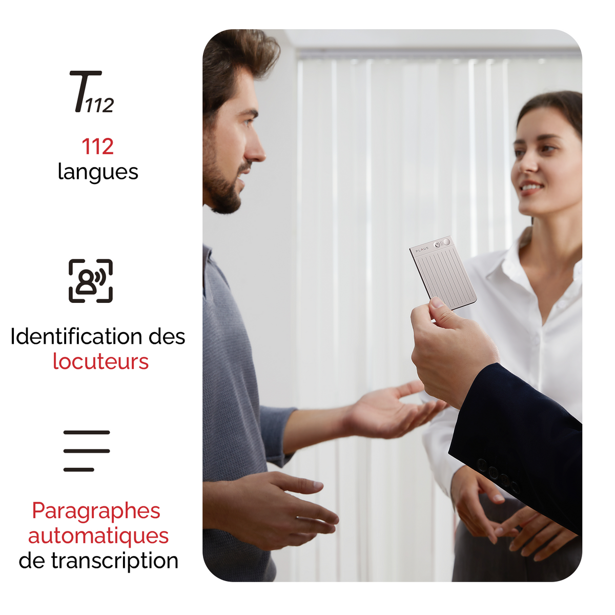 PLAUD NOTE Enregistreur vocal IA optimisé