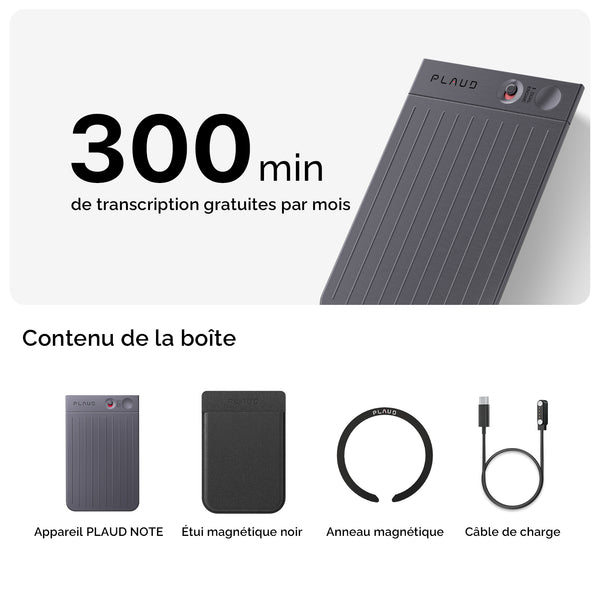 Enregistreur vocal PLAUD NOTE AI | Lot de 6
