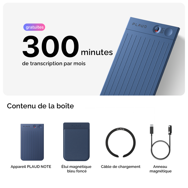 Enregistreur vocal PLAUD NOTE AI | Lot de 6
