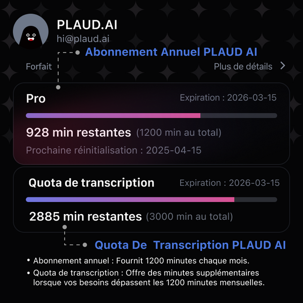 Abonnement annuel Pro PLAUD AI